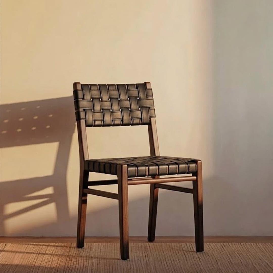 Elio Faux Leather Chair by Opaque studio