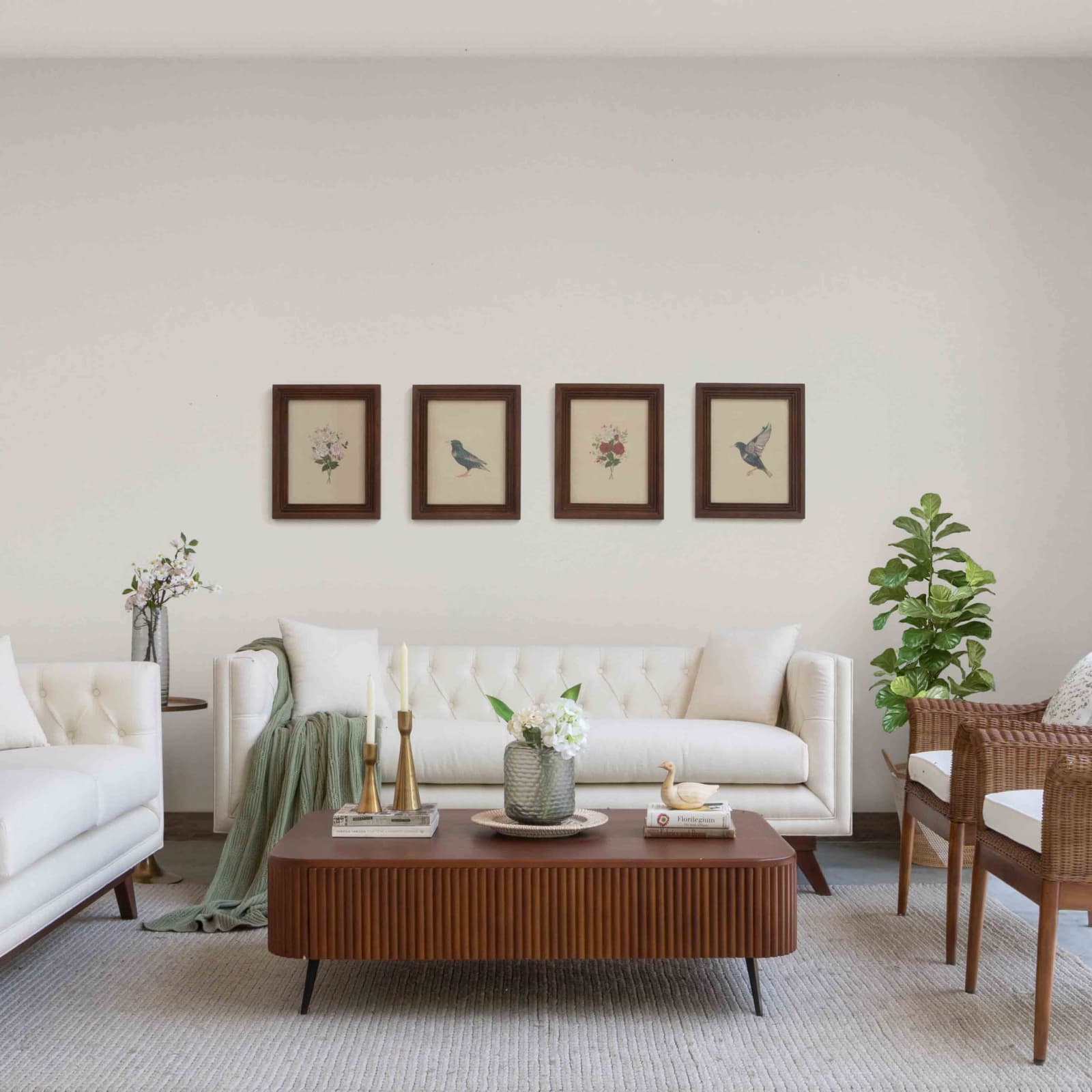 Bombay Tufted Fabric Sofa by Gulmohar Lane