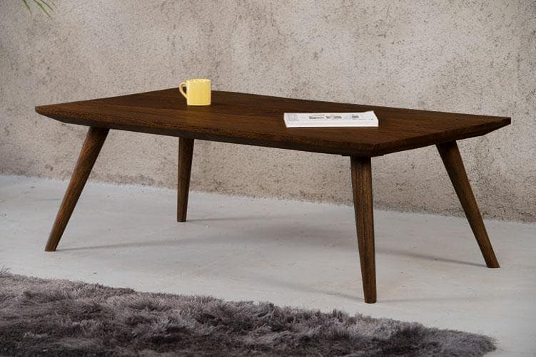 Solid Wood Buck Coffee Table with Round Legs by Saraf Furniture
