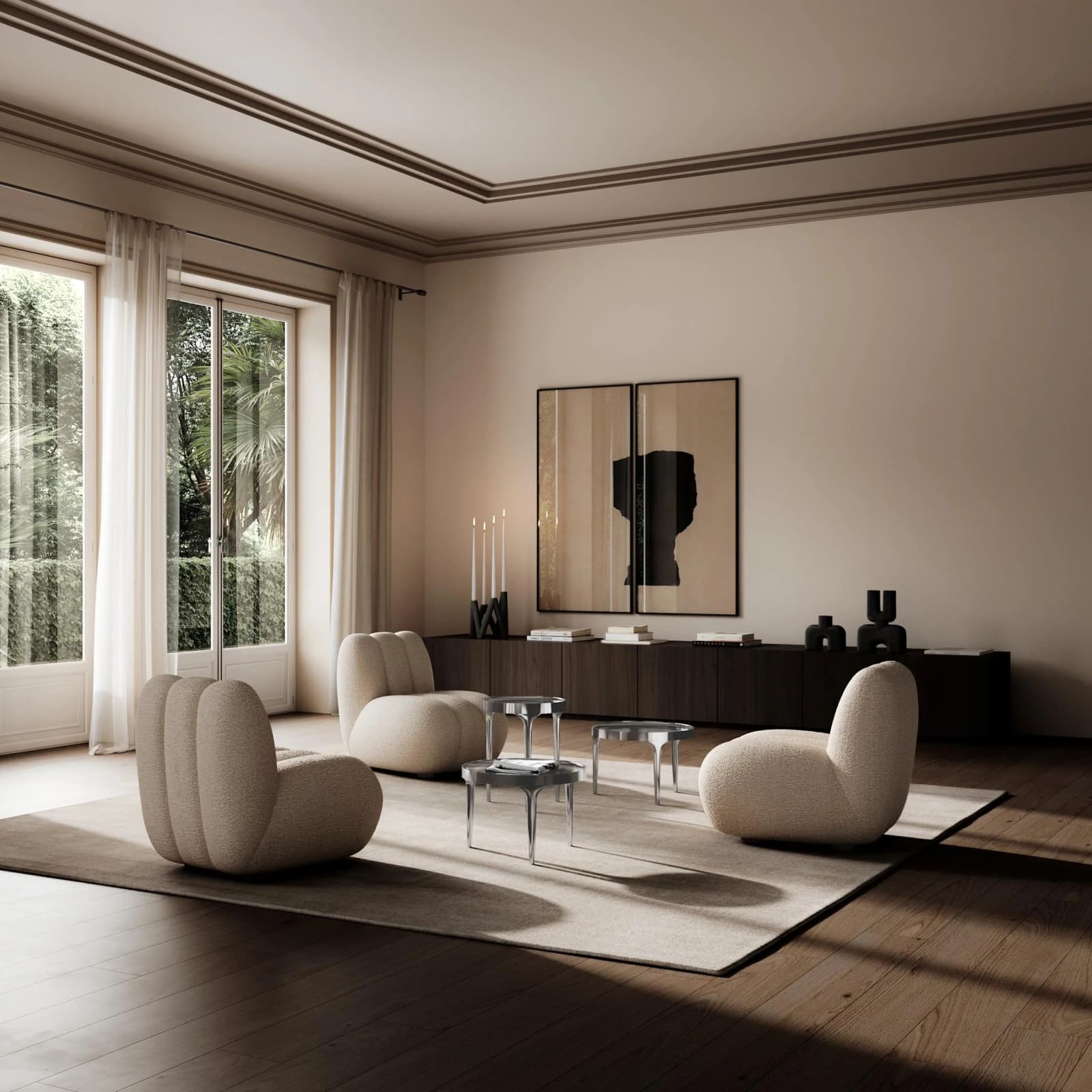 Phantom Table, Tall - Chrome by 101 Copenhagen