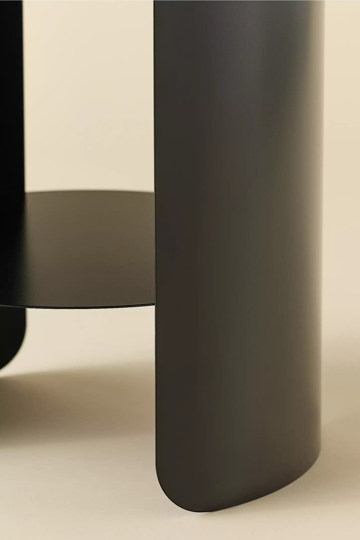Pollie Black Side Table- Matt Black by East India Furniture