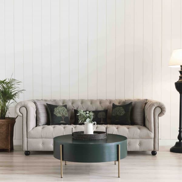 Cambridge Tufted Fabric Sofa Collection by Gulmohar Lane