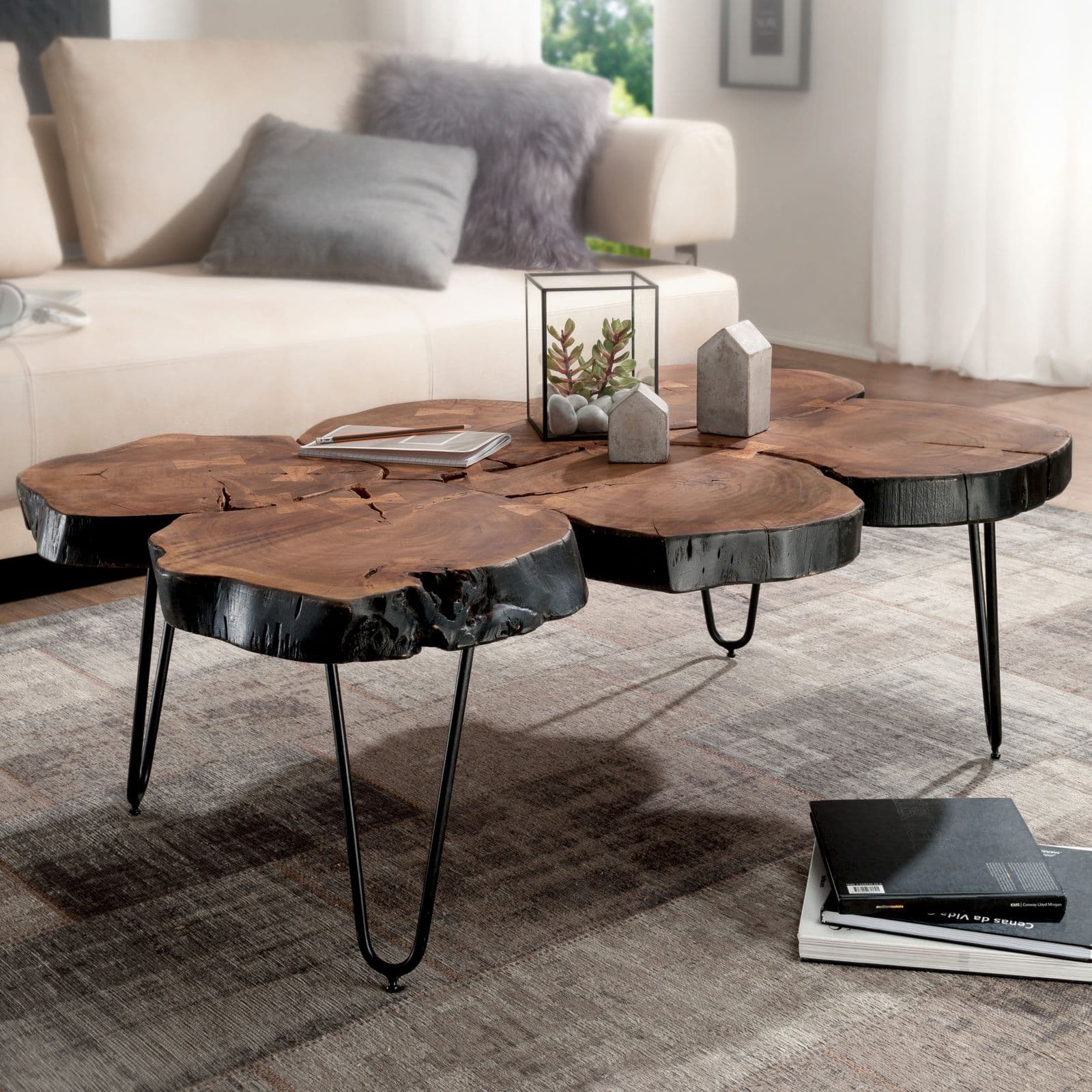 Solid Wood INDIANA SHADE Coffee Table by Saraf Furniture