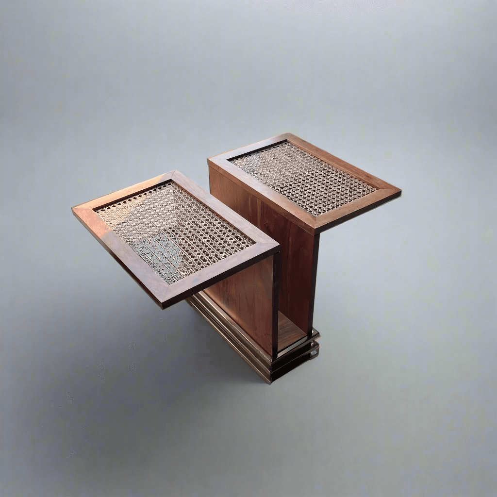 Cane Natural Side Table by Objects In Space