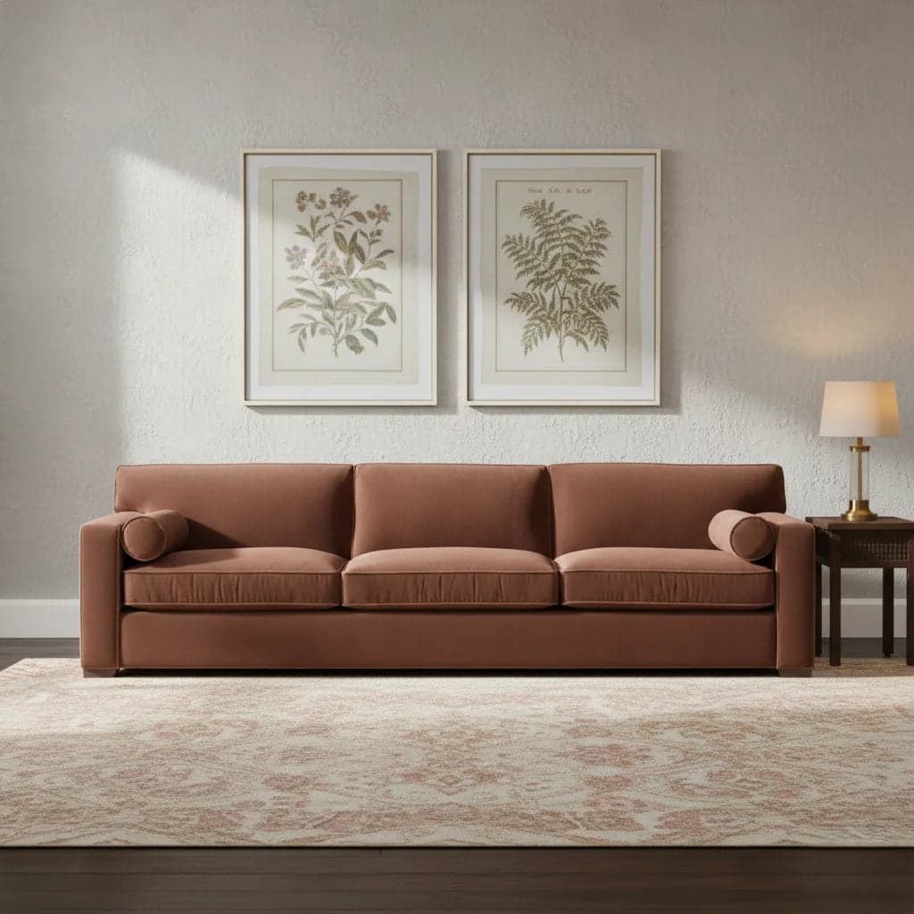 Aspen 4 Seater Velvet Sofa by Homes of Rajasthan